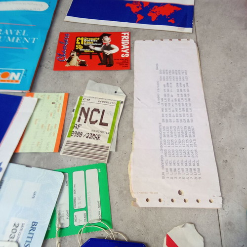 Travel Documents and Airline Tickets Used, 1990s British Airways Air France