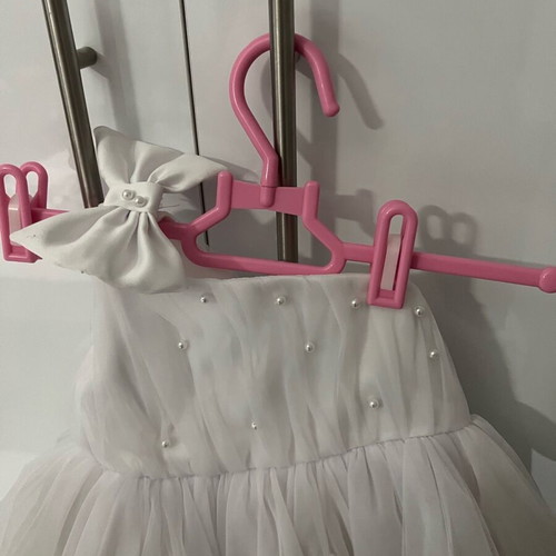 Sugarbabies Baby White Party Dress with Pearls like new