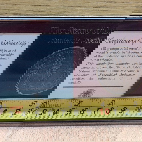 Αυθεντικό επετειακό μενταγιόν Άγαλμα της Ελευθερίας 1886-1986