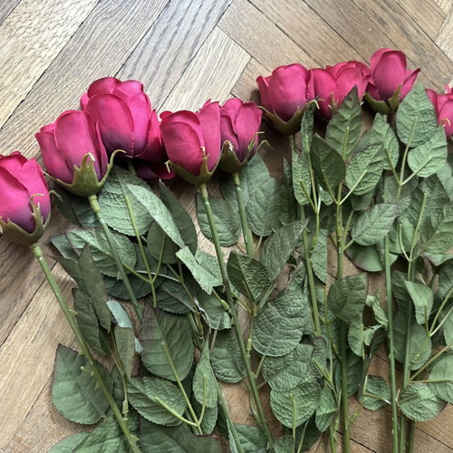 Decorative roses like new, pack of 10, 65 cm