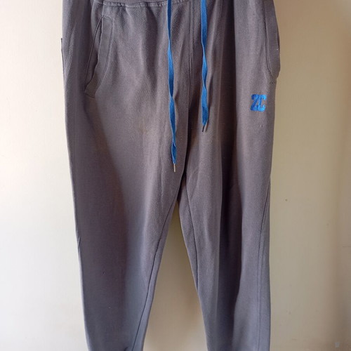 Zakcret men's sweatpants with waist drawstring, grey, size S