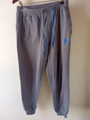 Zakcret men's sweatpants with waist drawstring, grey, size S