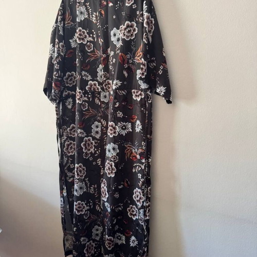 Sfera floral kimono maxi cardigan size S like new, brown and orange
