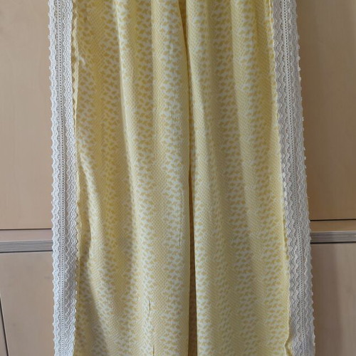 Hoss Intropia Wide-Leg Pants New, Yellow Viscose and Lace S/M 36