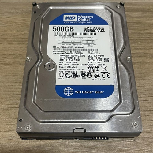 HDD Western Digital Blue 500GB used with 100% health