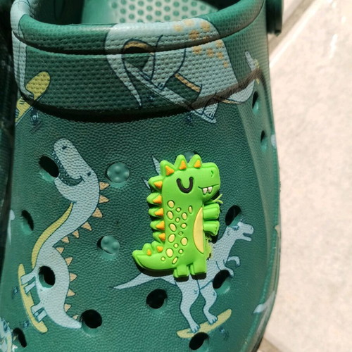 Summer shoes for boys used, dinosaur style, green sandals