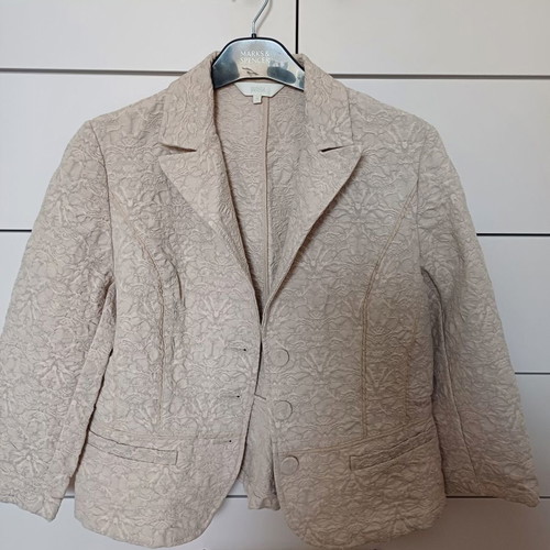 Beige brocade jacket used Marks & Spencer size M