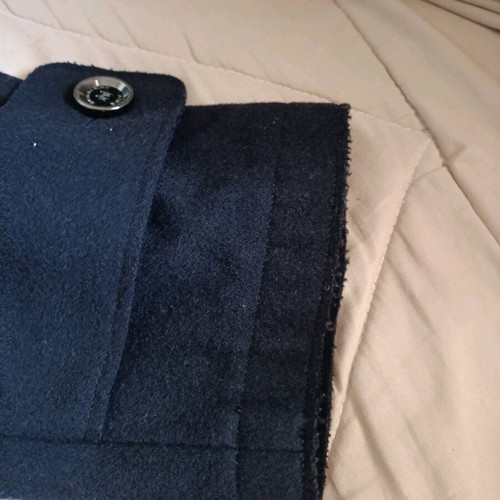 Burberry Brit Navy Blue Montgomery Duffle Coat, wool & cashmere