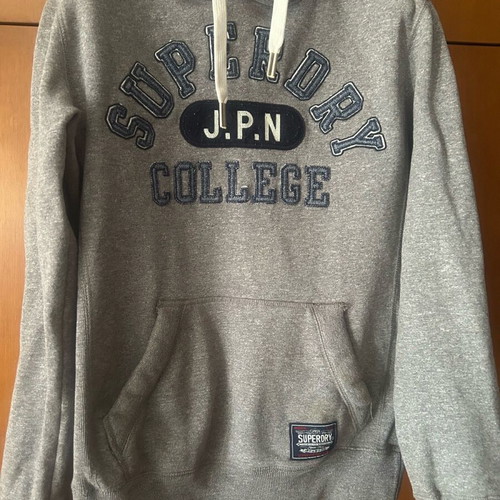 Superdry sweatshirt grey like new unisex with hood