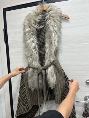 Golden Days knitted jacket with fur size M 38 10