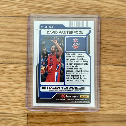 David Vanterpool 2025-26 Panini Contenders EuroLeague Veteran Ticket Auto like new