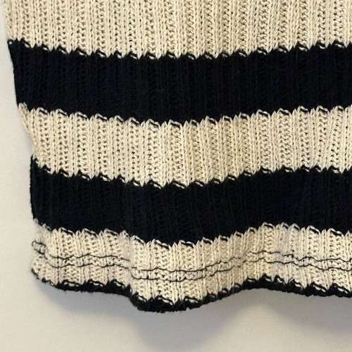 Zara striped high-waisted midi skirt like new, black white