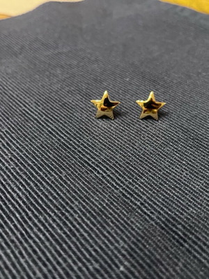 Folli Follie earrings used, star-shaped studs, gold
