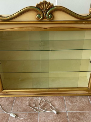 Louis Kenz Display Cabinet used 1960 with Glass Shelves and Lighting