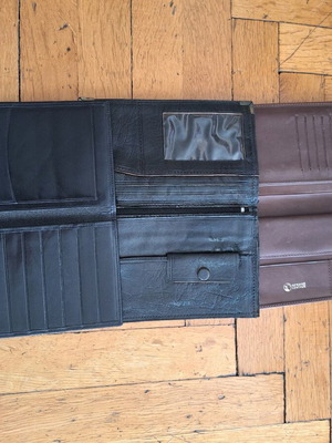 Leather wallets used, black and brown