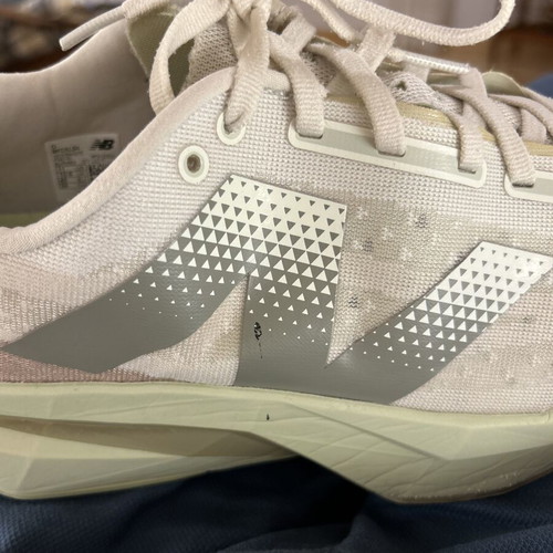 New Balance men's athletic shoes, grey beige, size 45
