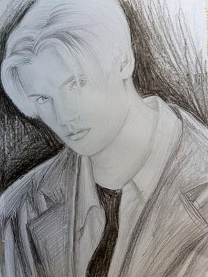 Backstreet Boys Nick Carter Pencil Portrait like new