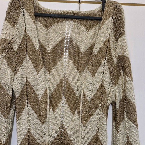 Knitted dress new made in Italy, beige and gold