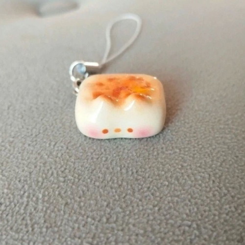 Cat Keychain new, orange and white