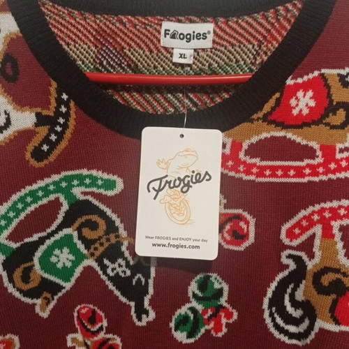 Christmas sweater XL new, 100% polyacrylic, colorful by Frogies