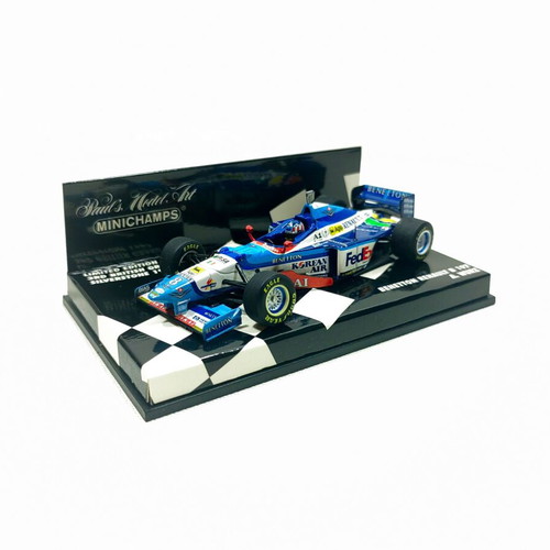 Minichamps 1:43 Benetton Renault B197 model car, Alexander Wurz 3rd British GP 1997