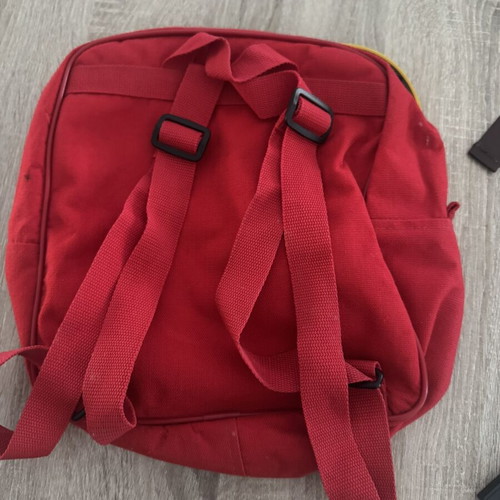 Children's backpack used, red color
