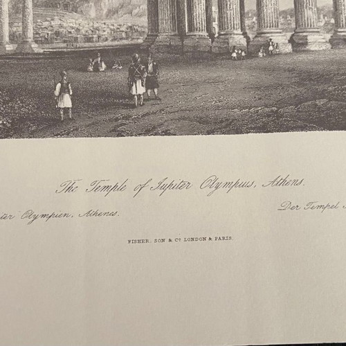 Engraving copy of the columns of Olympian Zeus like new