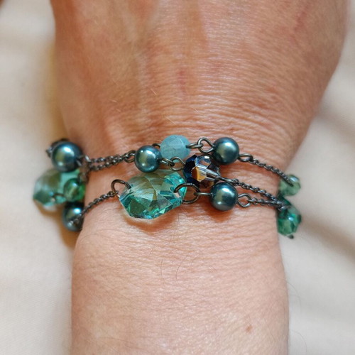 Furla bracelet with blue-turquoise stones like new