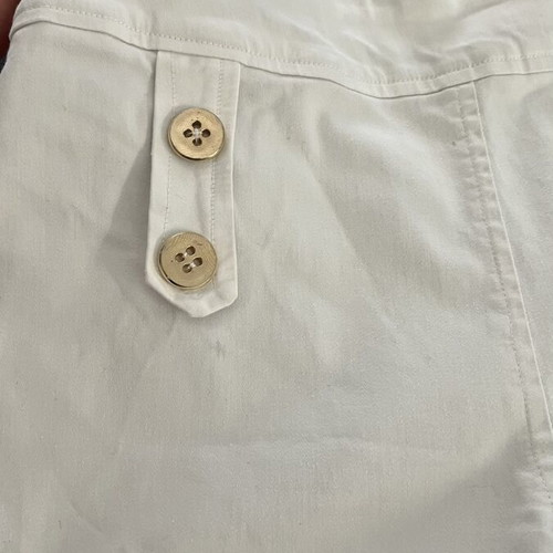 White shorts with gold buttons like new, size S