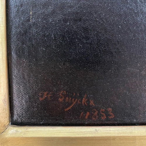 Artwork used by painter H. Suyckx in golden frame