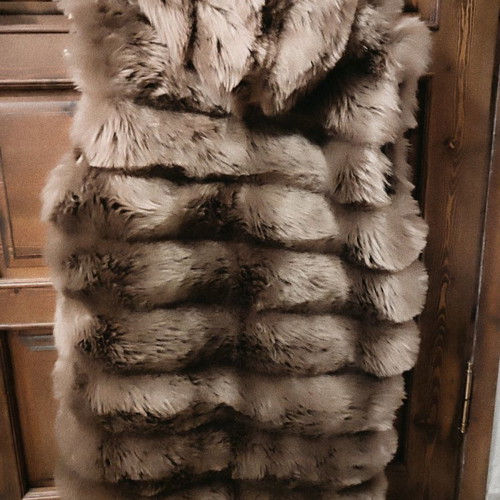 Fur women's new synthetic brown with wide fit