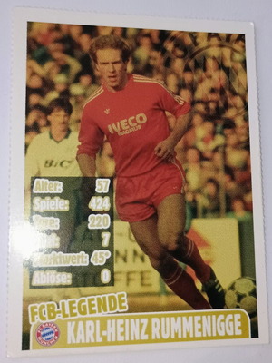 Karl-Heinz Rummenigge FC Bayern Munich collectible card used