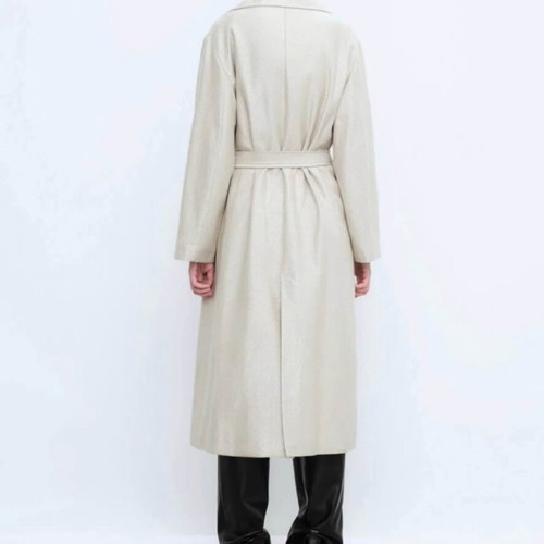 Lumina trench coat new, thin herringbone fabric with belt
