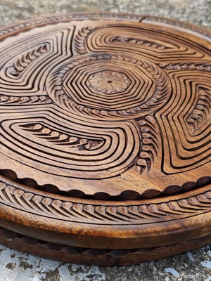 Orntervier Wooden Serving Tray for Nuts used