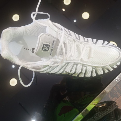 Nike Shox new, white and silver athletic shoes