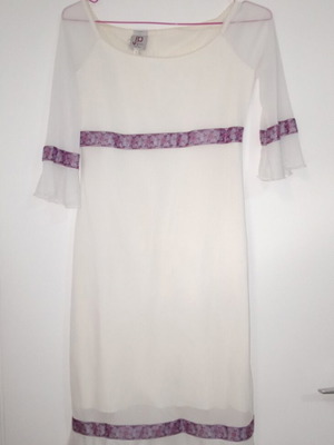 Boho white elastic dress unworn, like new, size M