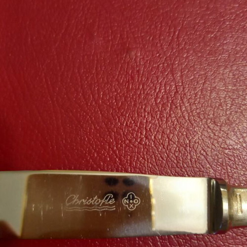 Christofle silver-plated cutlery set like new, 6 forks, 6 knives, 6 soup spoons