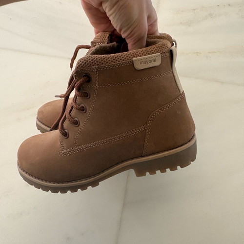Mayoral boots size 32 brown new leather and wool