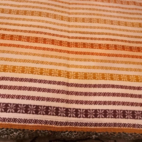 Handwoven blanket on loom like new with traditional patterns