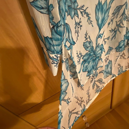 Regalinas floral semi-transparent set with tunic and palazzo pants new