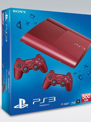 Sony Playstation 3 Super Slim console Red boxed used