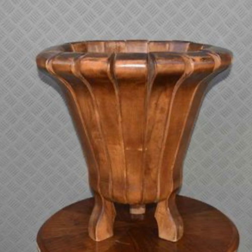Wooden flowerpot old used, dimensions 50.5x50 cm