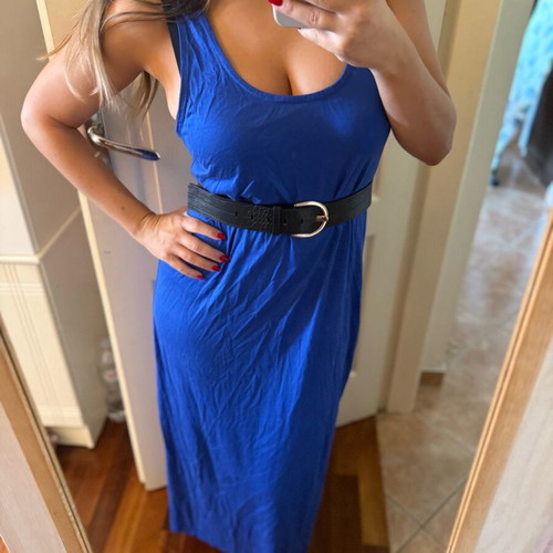 Maxi dress blue electric H&M like new, size Large