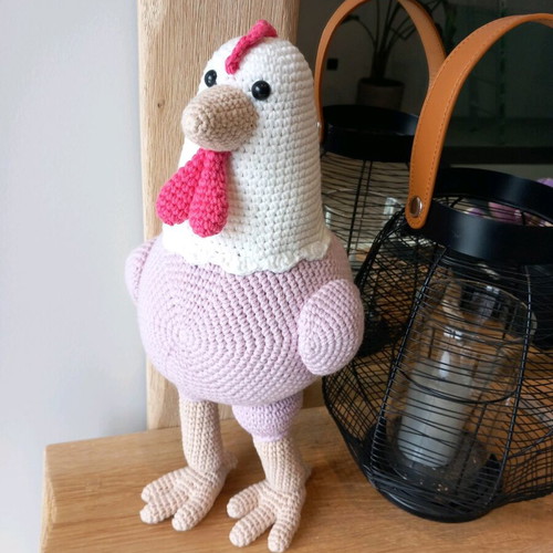 Chicken doll handmade knitted amigurumi new 35cm