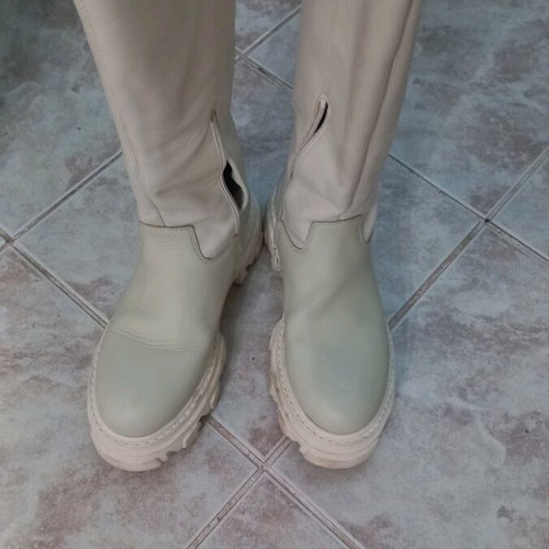 Women's boots used, white, size 37