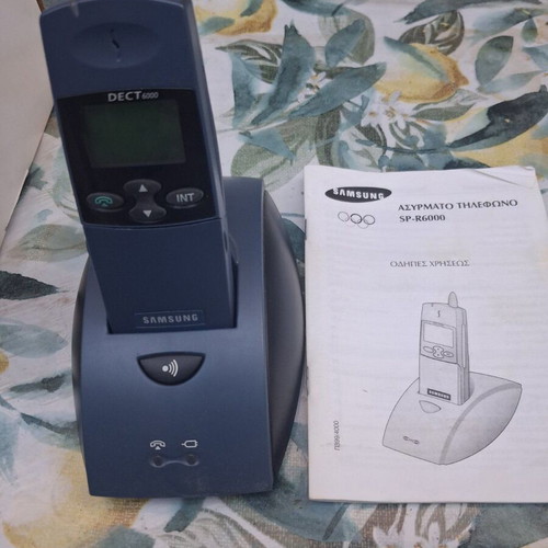 Samsung sp-r6000 cordless phone used, blue
