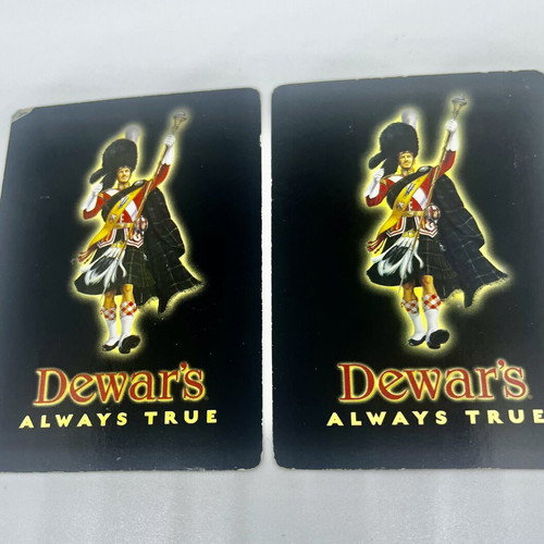 Dewar's Scotch Whisky Always True playing cards set of 2 used, vintage