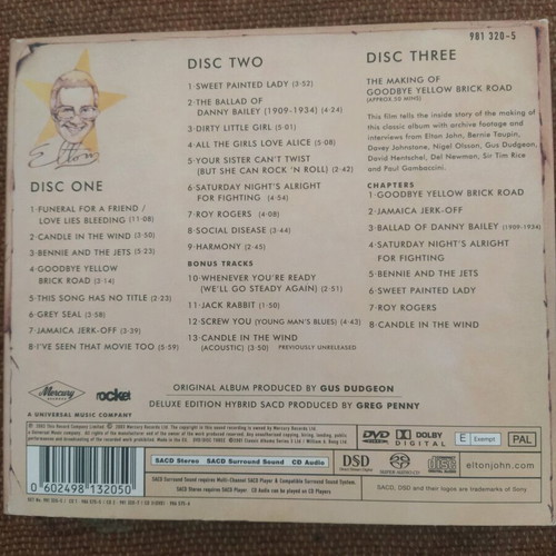 Elton John Goodbye Yellow Brick Road SACD like new, special edition 2CD+DVD