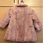  Γουνάκι παλτό ροζ έως 18 μηνών juicy - καινούριο