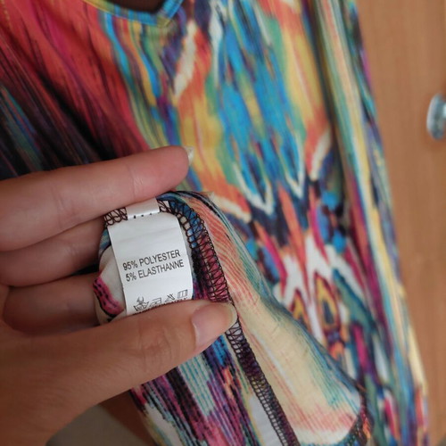 Maxi dress like new, colorful, backless, elastic, sizes S/M